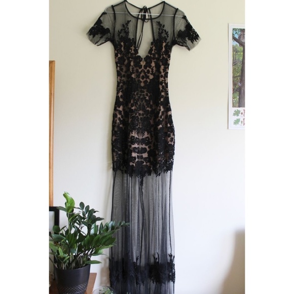 For Love and Lemons Embroidered Mesh Dress / Prom - Picture 1 of 11